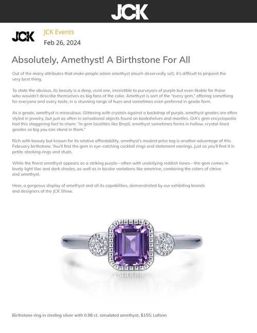 Lafonn on JCK Online - Amethyst