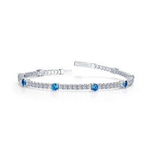 Load image into Gallery viewer, 3.25 CTW Station Flexible Tennis Bracelet-B0196BTP