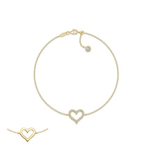 Load image into Gallery viewer, Reversible Cut-out Heart Bracelet-B0202CLG