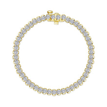 Load image into Gallery viewer, 5.5 CTW Aria Half- Bezel Tennis Bracelet-B0219CLG