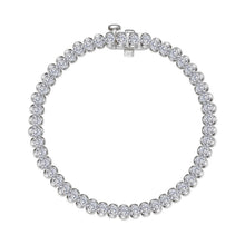 Load image into Gallery viewer, 5.5 CTW Aria Half- Bezel Tennis Bracelet-B0219CLP