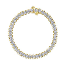 Load image into Gallery viewer, 7.5 CTW Aria Half- Bezel Tennis Bracelet-B0220CLG