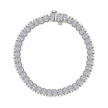Load image into Gallery viewer, 7.5 CTW Aria Half- Bezel Tennis Bracelet-B0220CLP