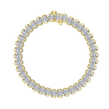 Load image into Gallery viewer, 9.5 CTW Aria Half- Bezel Tennis Bracelet-B0222CLG