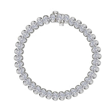 Load image into Gallery viewer, 9.5 CTW Aria Half- Bezel Tennis Bracelet-B0222CLP