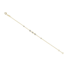 Load image into Gallery viewer, Bezel-Set Teardrop Station Bracelet-B0223CLG