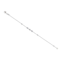 Load image into Gallery viewer, Bezel-Set Teardrop Station Bracelet-B0223CLP