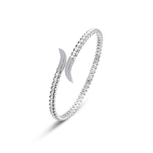 Load image into Gallery viewer, Fluted Bypass Wrap Bangle-B0230CLP