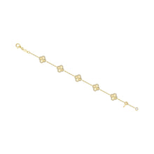 Load image into Gallery viewer, Gold Clover Motif Bracelet-B2005CLG