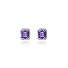 Load image into Gallery viewer, March Birthstone Solitaire Stud Earrings