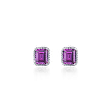 Load image into Gallery viewer, June Birthstone Solitaire Stud Earrings-BE008AXP