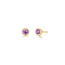 Load image into Gallery viewer, June Bezel Birthstone Earrings-BE009AXG