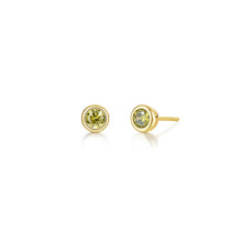 Load image into Gallery viewer, August Bezel Birthstone Earrings-BE009PDG