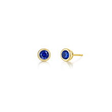 Load image into Gallery viewer, September Bezel Birthstone Earrings-BE009SAG