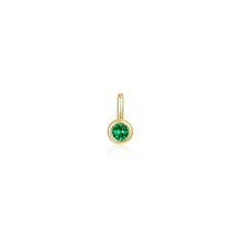 Load image into Gallery viewer, May Bezel Birthstone Charm Pendant-BP010EMG