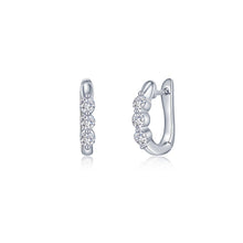 Load image into Gallery viewer, 1.5 CTW 3-Stone Huggie Hoop Earrings-E0618CLP
