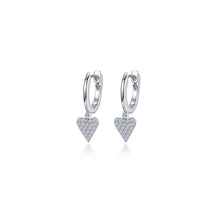 Load image into Gallery viewer, Mini Dangling Heart Huggie Earrings-E0625CLP