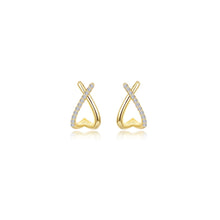 Load image into Gallery viewer, Dainty Criss-Cross Huggie Earrings-E0626CLG