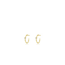 Load image into Gallery viewer, 10mm High Polised Hoop Earrings-E0627CLG