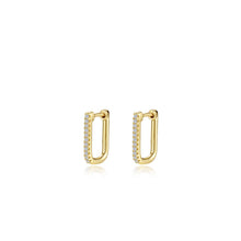 Load image into Gallery viewer, 15mm x 11mm Rectangle Hoop Earrings-E0630CLG