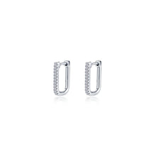 Load image into Gallery viewer, 15mm x 11mm Rectangle Hoop Earrings-E0630CLP