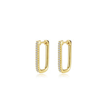 Load image into Gallery viewer, 20mm x 12.5mm Rectangle Hoop Earrings-E0631CLG