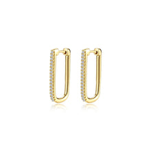 Load image into Gallery viewer, 25mm x 14.3mm Rectangle Hoop Earrings-E0632CLG