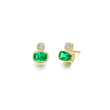 Load image into Gallery viewer, Regal Cushion-Cut Earrings-E0654CEG