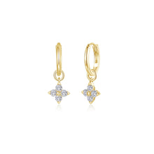 Load image into Gallery viewer, Trillium Huggie Hoops-E0659CLG