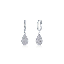Load image into Gallery viewer, Pave Teardrop Dangle Earrings-E0663CLP