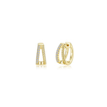 Load image into Gallery viewer, Sienna Split Huggie Earrings-E0679CLG
