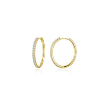 Load image into Gallery viewer, Medium Alina Oval Hoop Earrings-E0682CLG