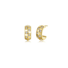 Load image into Gallery viewer, Barrel Beat Huggie Earrings-E0688CLG