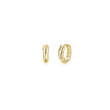 Load image into Gallery viewer, High-Polished Molten Huggie Earrings-E0711NSG