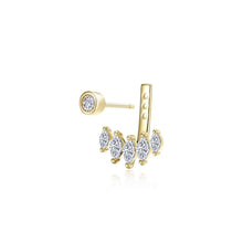 Load image into Gallery viewer, The Marquise Crown Ear Jacket Earrings-E2026CLG