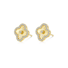 Load image into Gallery viewer, Golden Clover Stud Earrings-E2027CLG