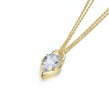 Load image into Gallery viewer, Double Chain Pear Necklace-N0360CLG