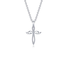 Load image into Gallery viewer, 0.74 CTW Angel Wings Cross Necklace-N2029CLP
