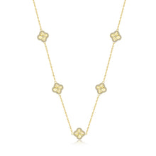 Load image into Gallery viewer, Gold Clover Motif Necklace-N2032CLG
