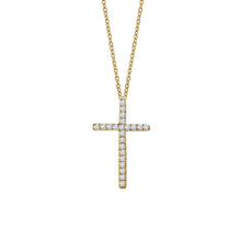 Load image into Gallery viewer, 0.22 CTW Cross Necklace-P0072CLG