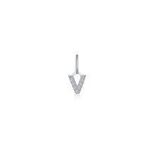 Load image into Gallery viewer, Letter V Charm Pendant-P2040CPV