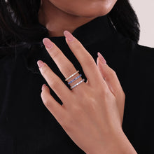 Load image into Gallery viewer, Baguette Half-Eternity Band-R0537BTP