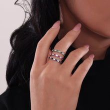 Load image into Gallery viewer, Baguette Half-Eternity Band-R0537CEP