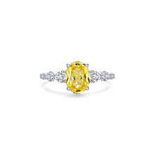 Load image into Gallery viewer, 3.66 CTW Canary Oval Solitaire Ring-R0540CAP