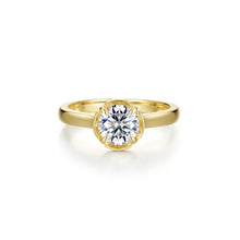 Load image into Gallery viewer, Blossom Cradle Solitaire Ring-R0586CLG