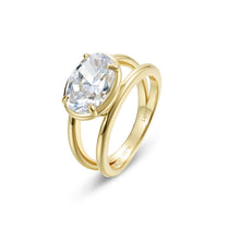 Load image into Gallery viewer, Floating Oval Split Shank Ring-R0587CLG