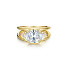 Load image into Gallery viewer, Floating Oval Split Shank Ring-R0587CLG