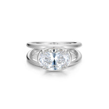 Load image into Gallery viewer, Floating Oval Split Shank Ring-R0587CLP
