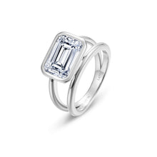Load image into Gallery viewer, Floating Emerald Split Shank Ring-R0594CLP