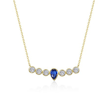 Load image into Gallery viewer, Sapphire Pear of Joy Necklace -SYN032SG